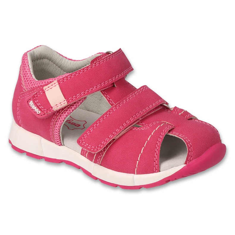 Befado Sandales enfants avec velcro, rose foncé 170P074