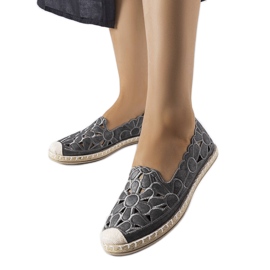 Espadrilles ajourées grises de Lamarre