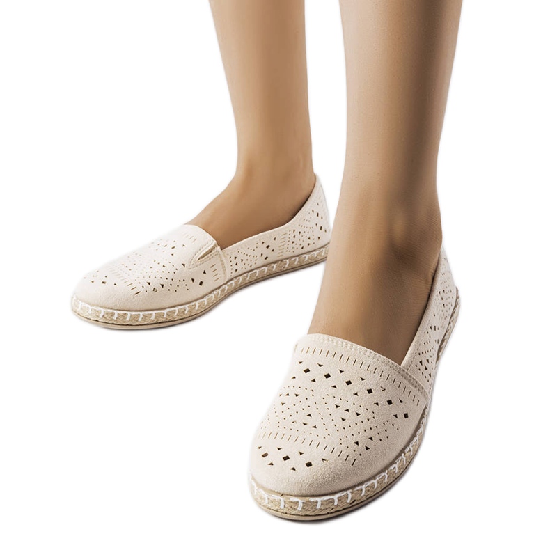 Espadrilles ajourées beiges d'Augusta