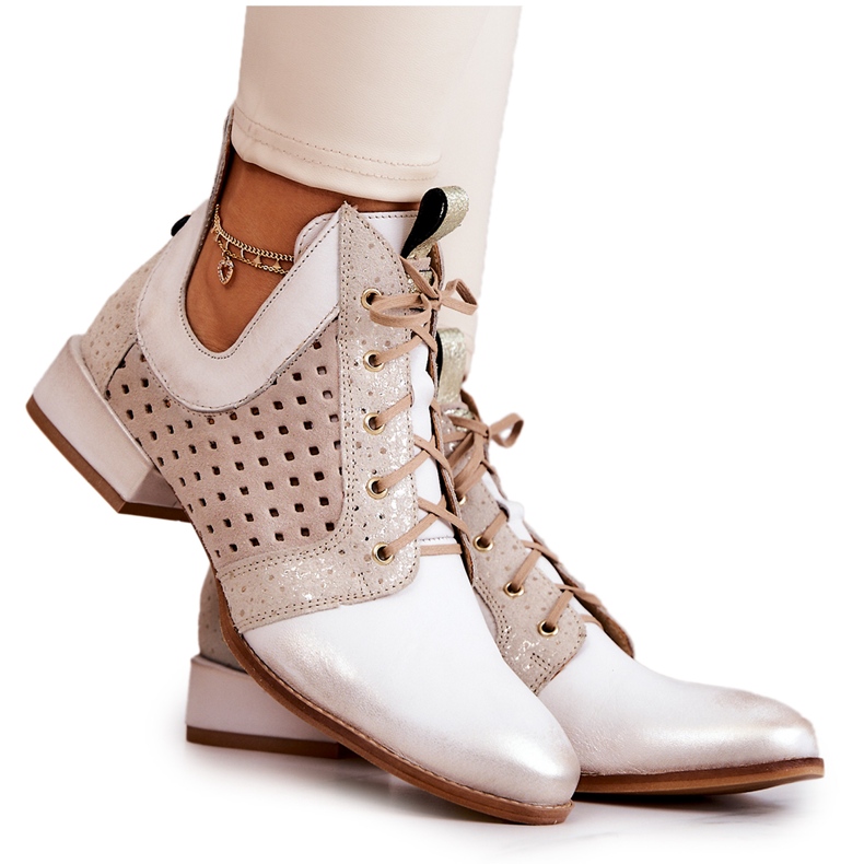 Bottines en Cuir Maciejka 05541-25 Beige clair Bottines en Cuir Maciejka 05541-25 Beige clair