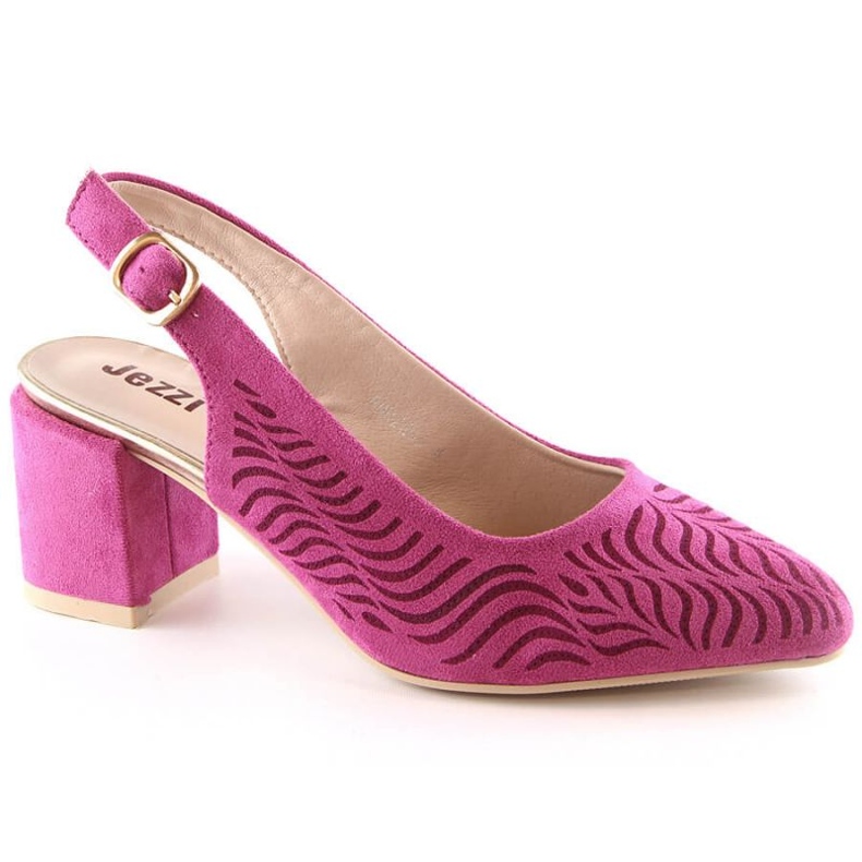 Sandales à talons en daim Jezzi W RMR2263-4 fuchsia rose