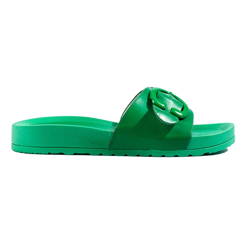 Claquettes à boucle verte Shelovet