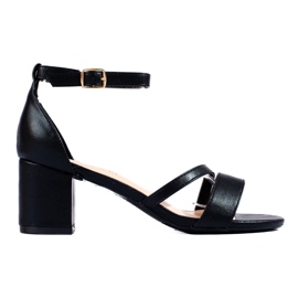 W. Potocki Sandales pour femmes sur le poteau Potocki noir