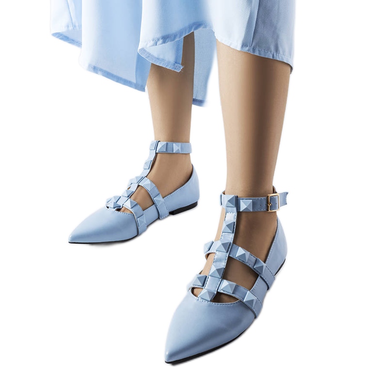 Ballerines bleues avec une fermeture Blur spectaculaire