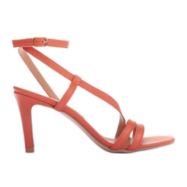 Marco Shoes Sandales sur un talon haut orange