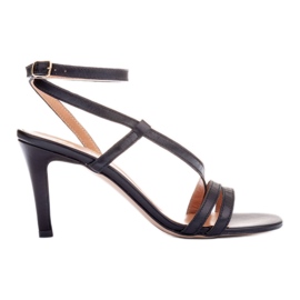 Marco Shoes Sandales sur un talon haut noir