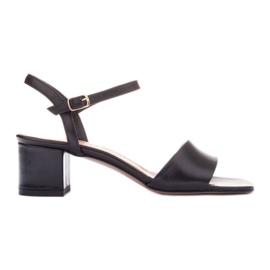 Marco Shoes Sandales à talon midi noir