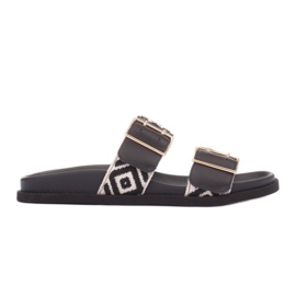 Marco Shoes Chaussons à boucles le noir