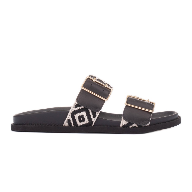 Marco Shoes Chaussons à boucles le noir Marco Shoes Chaussons à boucles le noir