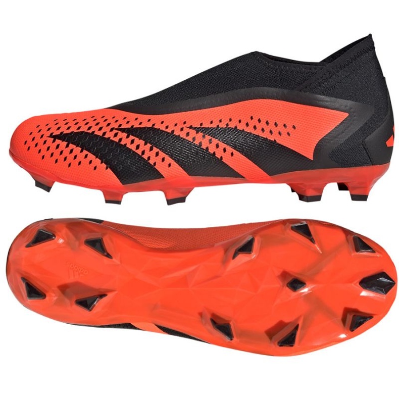 Adidas Predator Accuracy.3 Fg Ll M GW4595 chaussures de football orange oranges et rouges