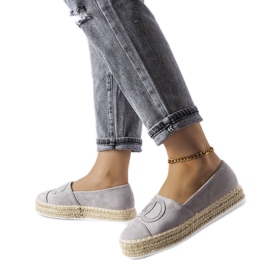 Espadrilles grises à plateforme de Beaudry