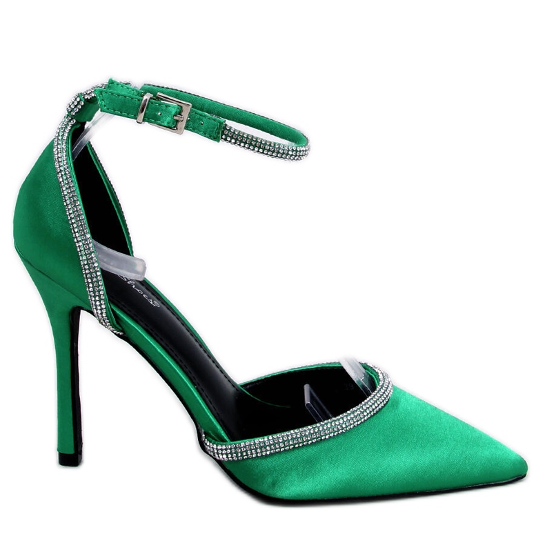 Escarpins à talons hauts avec zircons cubiques Conway Green vert
