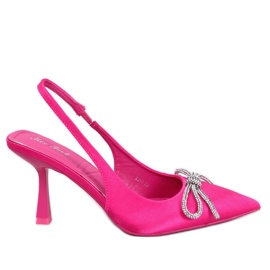Escarpins Hannah fuchsia à talon ouvert rose