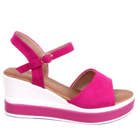 Sandales compensées Dirado Fuchsia rose