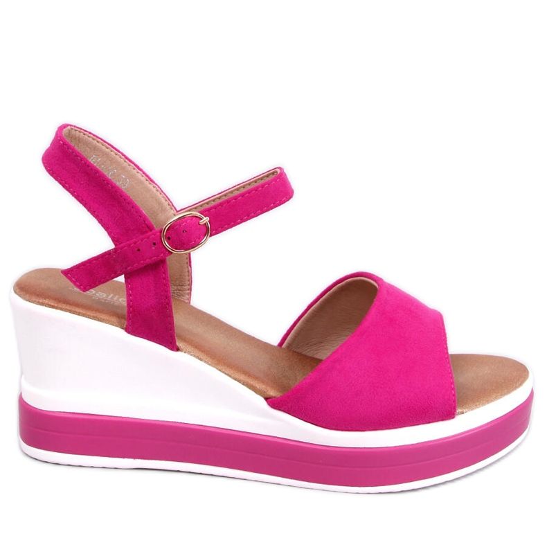 Sandales compensées Dirado Fuchsia rose