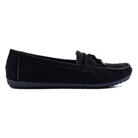 Mocassins en daim noir pour femmes de Shelovet le noir