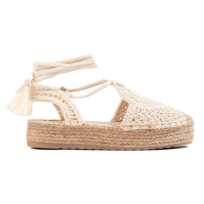Espadrilles à plateforme beiges de Shelovet boho