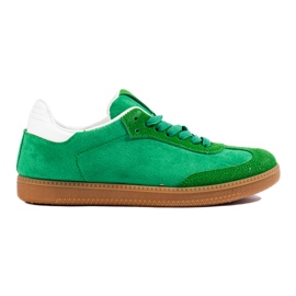 Baskets en daim vert Shelovet