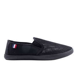 Baskets homme Garibaldi noires ajourées