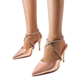 Sliders dorés au talon