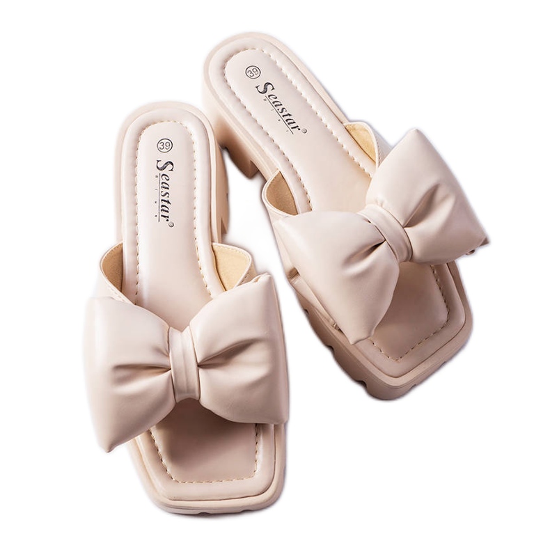 Claquettes à semelle de tracteur beige Bossé Claquettes à semelle de tracteur beige Bossé