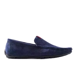 Venezia Mocassins pour hommes bleu marine de Vinceza