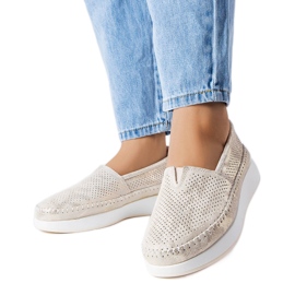 Chaussures ajourées dorées Noruega