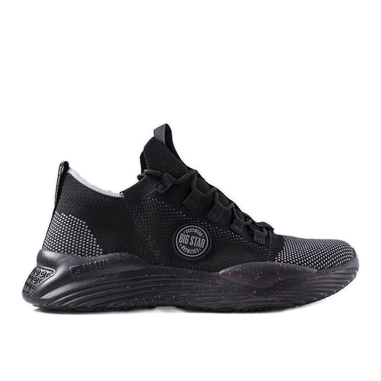 Baskets noires pour hommes Big Star LL174282 le noir