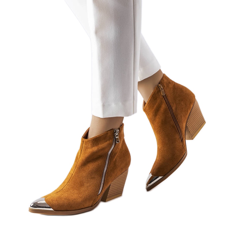 Santiags marron à bout métal Vergne brun Santiags marron à bout métal Vergne brun