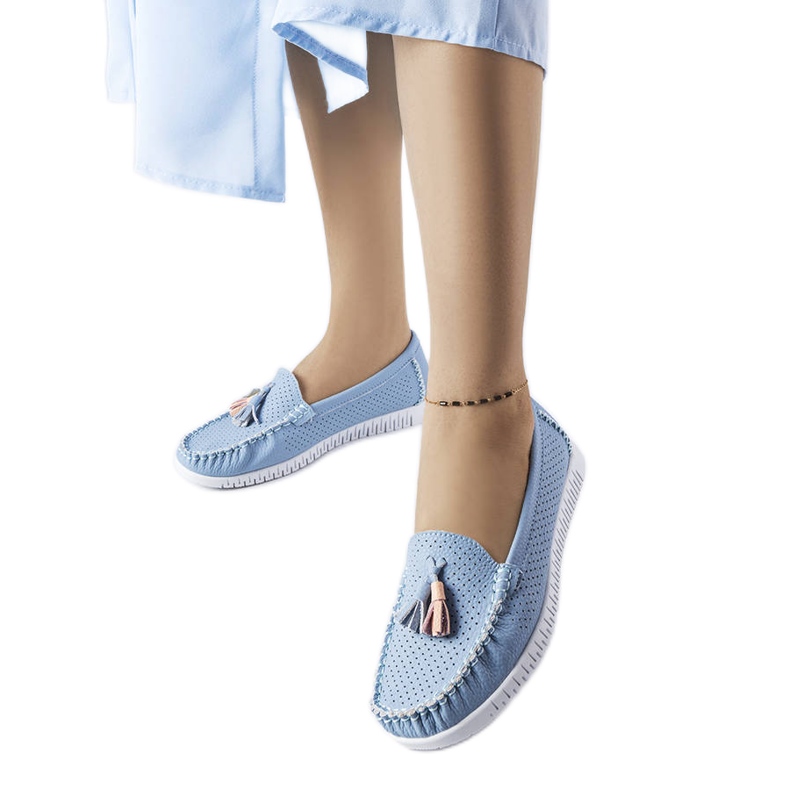 Mocassins en cuir bleu Maryville Mocassins en cuir bleu Maryville