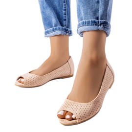 Ballerines beiges ajourées d'Agate