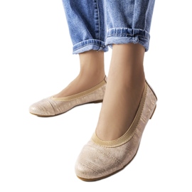 Ballerines beiges métallisées Crummit