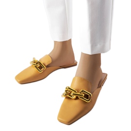 Claquettes marron avec chaîne Hickory brun Claquettes marron avec chaîne Hickory brun