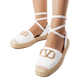 Espadrilles blanches à lacets Parent