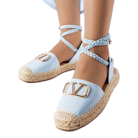 Espadrilles bleues à lacets Parent