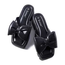 Seastar Claquettes noires à semelles de tracteur de Bossé le noir