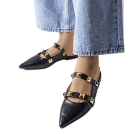 Sandales noires à bout pointu Ruckman