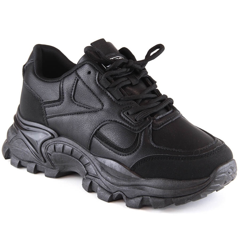 Chaussures de sport pour femmes noires sur la plate-forme eVento 5465 le noir