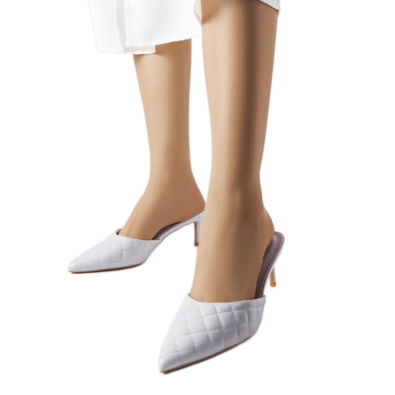 Tongs matelassées grises Lambert