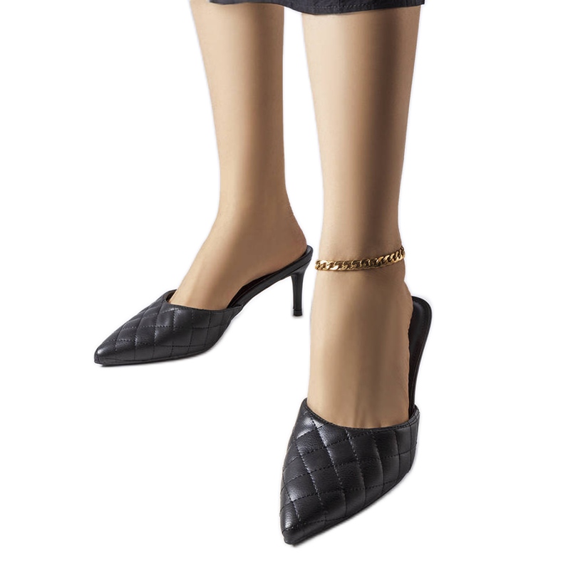 Tongs matelassées noires Lambert le noir Tongs matelassées noires Lambert le noir