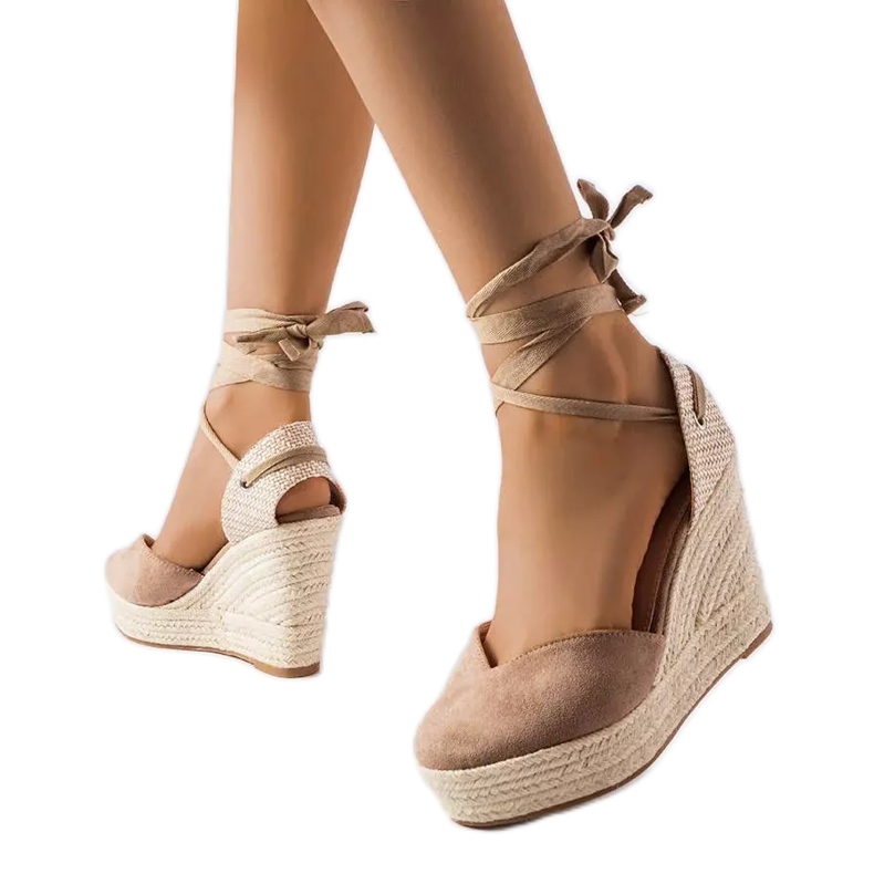 Espadrilles compensées marron Dubois brun