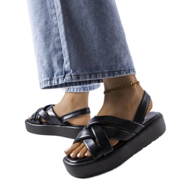 Sandales à plateforme Horseshoe noires