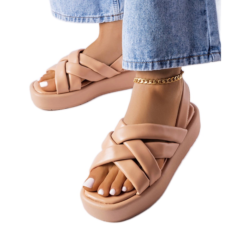 Sandales à plateforme Horseshoe marron clair brun Sandales à plateforme Horseshoe marron clair brun