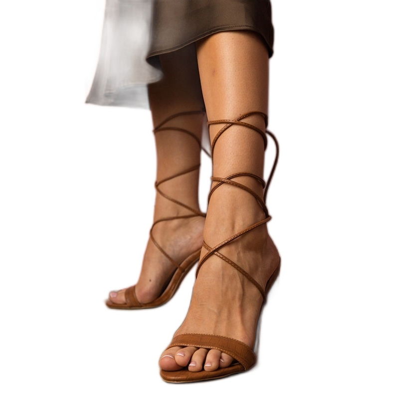 Sandales à lacets marron Aceline brun Sandales à lacets marron Aceline brun