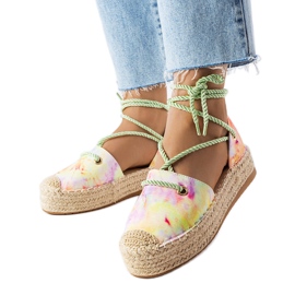 Espadrilles vertes à lacets sur la plateforme Duffet Espadrilles vertes à lacets sur la plateforme Duffet