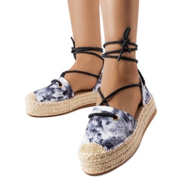 Espadrilles noires à plateforme à lacets Duffet