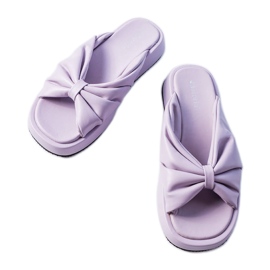 Sandales compensées violettes Hog