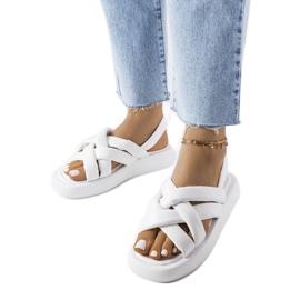 Claquettes à plateforme blanches Primeau