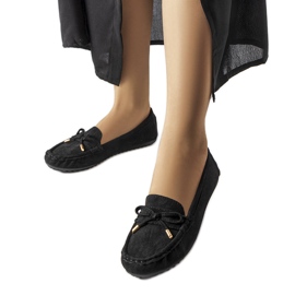 Mocassins noirs à nœud de chez Grasselli