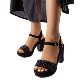 Sandales blocs noires Oakridge le noir